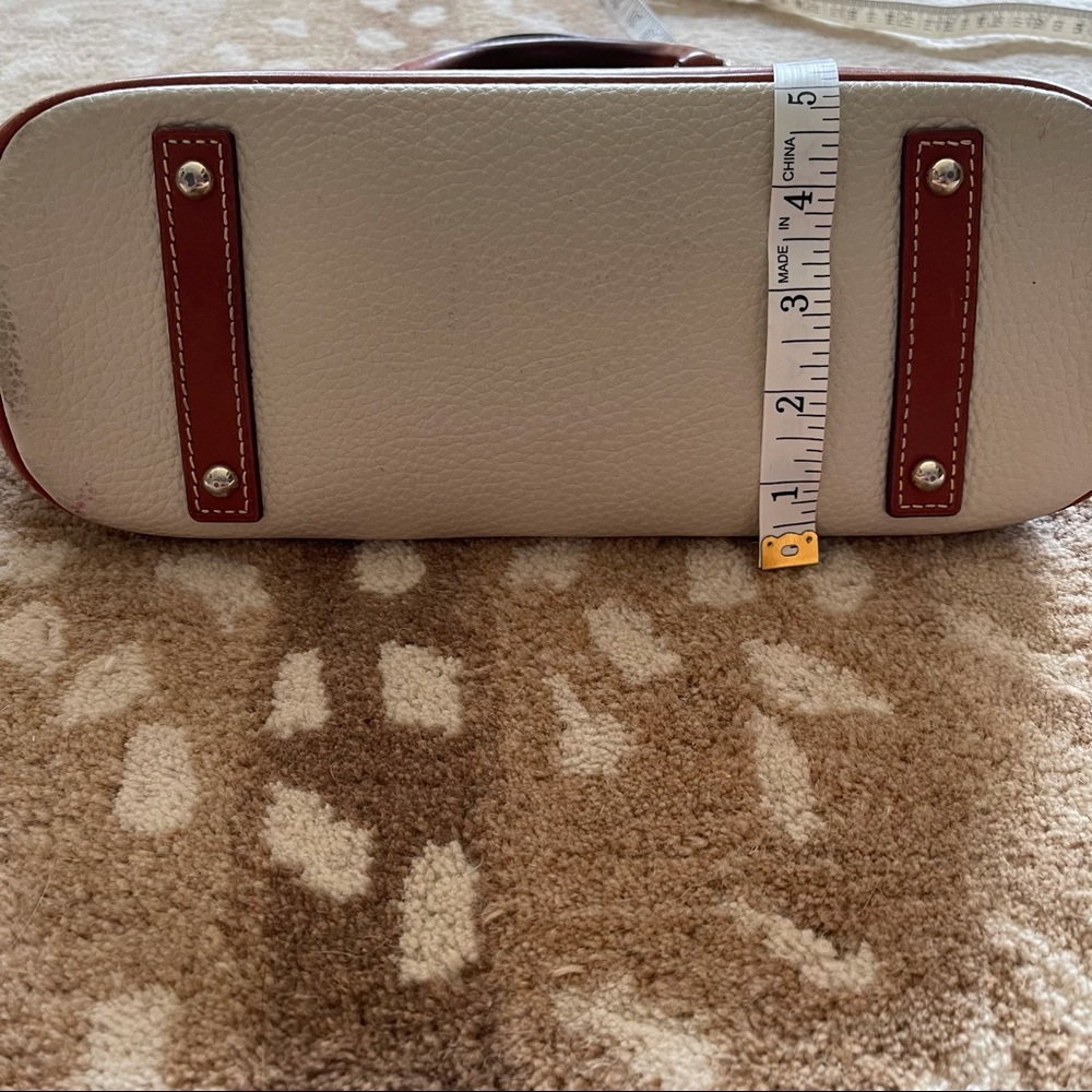 Vintage Dooney & Bourke Leather Pebble Grain Zip Structured Top Handle Bag - Picture 13 of 16